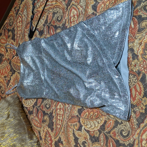 Speechless silver foiled party dress winter formal metallic - Picture 10 of 11